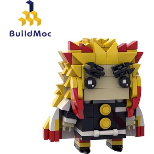 Buildmoc Cartoon Animate Figures Rengoku Kyoujurou MOC Model Building Blocks Toys for Children DIY Figure Toy Kids Gifts