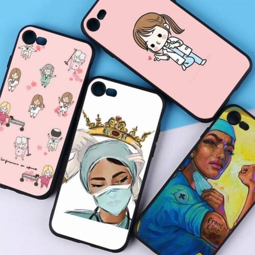 YNDFCNB Nurse doctors medicina and Health bumper Phone Case for iPhone 11 12 pro XS MAX 8 7 6 6S Plus X 5S SE 2020 XR cover