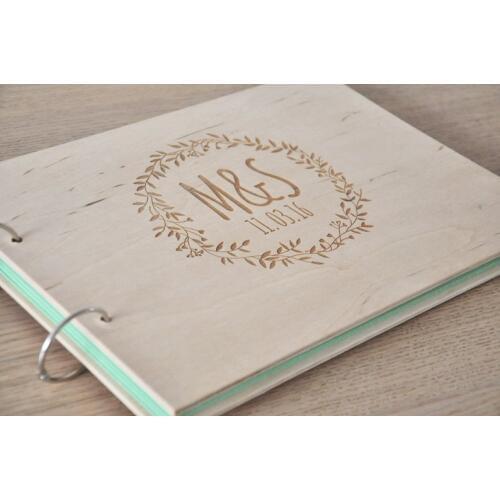 Guestbook Personalizet Wooden Photalbum Family Anniverasry Gift For Parents Custom Wood Wedding Guest Book Photo