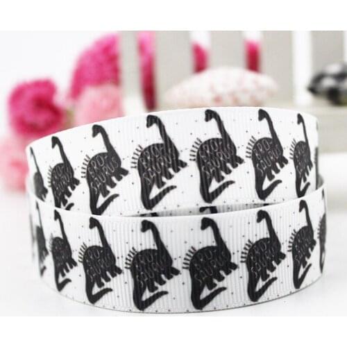 Cartoon dinosaur printed grosgrain ribbon 9-75mm DIY handmade materials wedding gift wrap tape ribbons