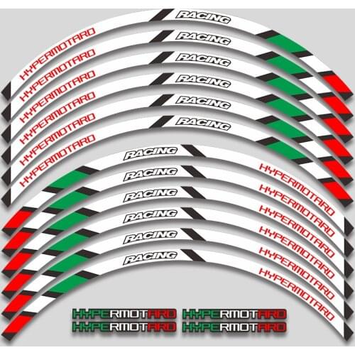 For All DUCATI HYPERMOTARD 939 796 12 X Thick High Quality Edge Outer Rim Sticker Stripe Wheel Decals