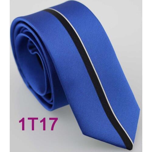 YIBEI Coachella Ties SKINNY Royal Blue Neckties Jacquard SLIM Cravatta Wedding NARROW White & Black Vertical Stripes Neck Tie