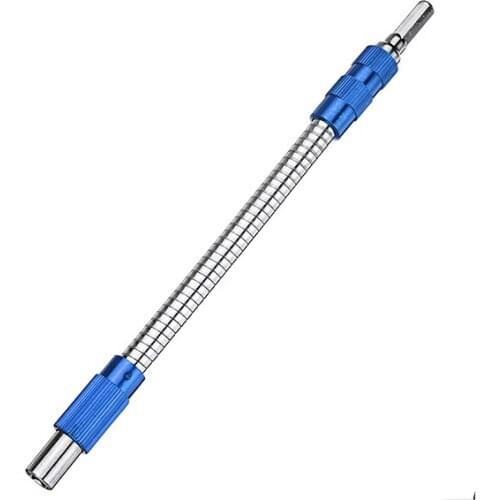 200mm Metal Flexible Extension Drill Shaft 1/4 Inch Hex Screwdriver Bit Holder