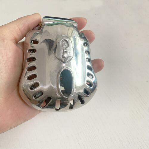 HQ Adult Stainless Steel Fully Restraint Male Chastity Cage Cock Ring Sex Toys For Men Penis Ring Sleeve Gay BDSM Lock Device