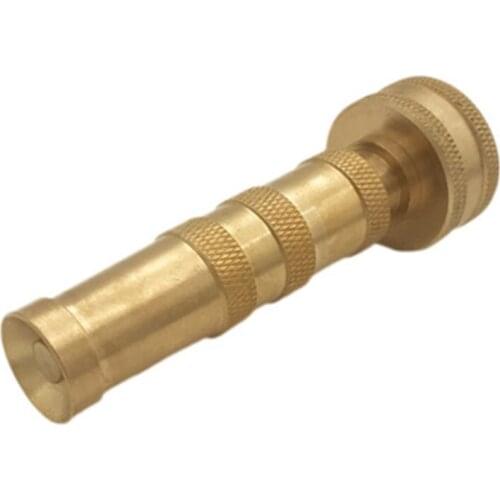 Brass Hose Spray Nozzle for Hose Washing Car Cleaning Showering Pets Outdoor Fun