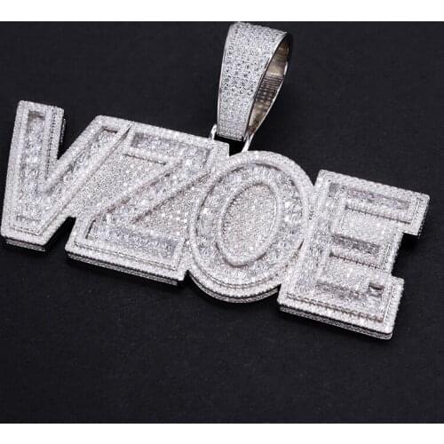 OTIY Custom Hip Hop Jewelry Diamonds Iced Out Men Charms Sterling Silver Moissanite Necklace Custom Pendants