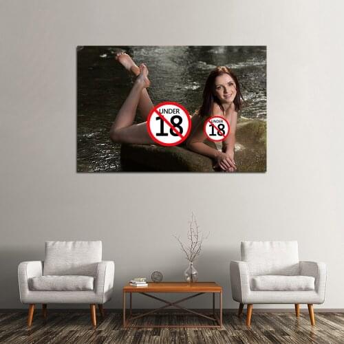 Wall Art Posters Cute Girl Sexy Model Beauty Photo Canvas Printed Paintings For Living Room Decor