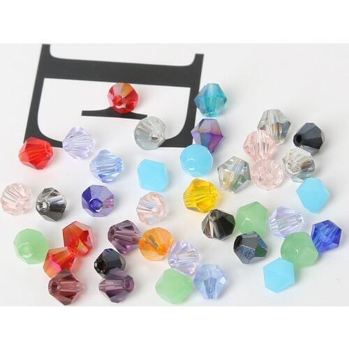 4mm Colorful Spacer Loose Crystal Czech Glass Beads For Jewelry Making Bracelet Necklace Needlework Accessoire Wholesale Supply