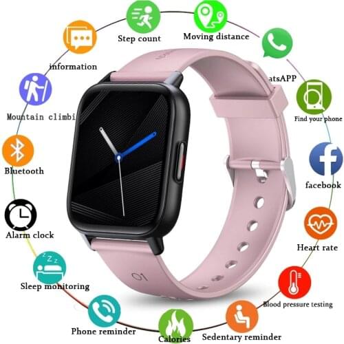 LIGE New Body Temperature Smart Watch Women 1.69 Inch Full Touch Fitness Real-Time Activity Tracker Sports Ladies Smartwatch Men