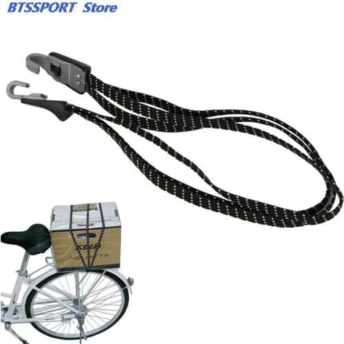 Top Quality Bicycle Bike Cycling MTB Luggage Stacking Rope Banding Bungee Elastic Cord Strap Tie Fixed Band Hook Black 69cm