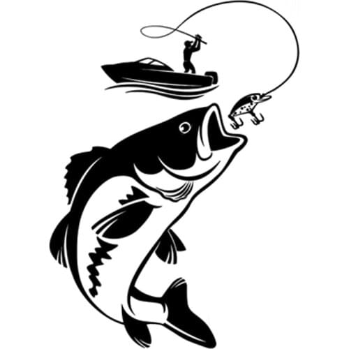 Funny Fishing Fisherman Hobby Fish Boat Car Decals Fashion Decoration PVC Waterproof Sunscreen Stickers Apply To Car Window