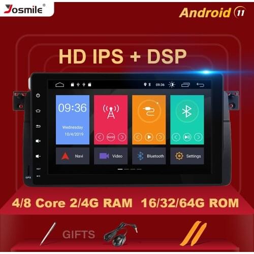 1 Din Android 11 Car Radio For BMW E46 M3 Rover 75 Coupe 318/320/325/330/335 Multimedia Player AudioStereo GPS Navigation 8 Core