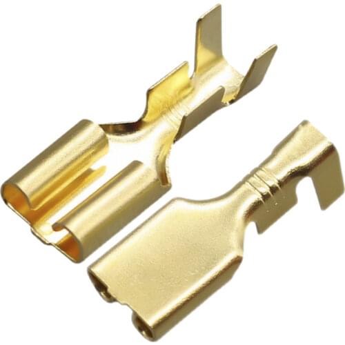 100 PCS 6.3 Series DJ626-6.3C Terminals Cold Press Terminals 6.3 Flat Plate Socket