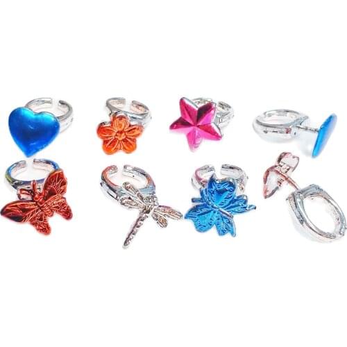 12-100 Pcs Colorful Spring Shining Rings 5 Design Princess Girl Birthday Party Favors Pinata Filler Vending Machine Capsule Toys