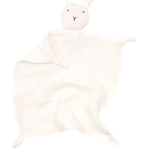28EC Baby Soother Appease Towel Bib Soft Animal Rabbit Doll Teether Infants Comfort Sleeping Nursing Cuddling Blanket Toys