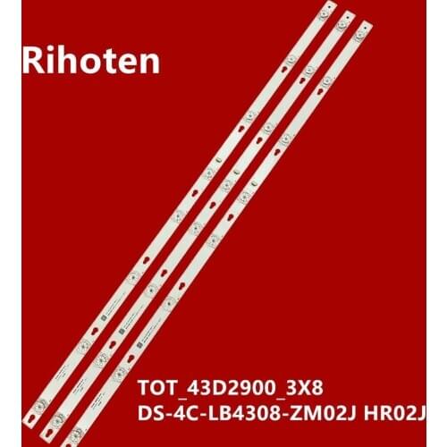 3 PCS LED Backlight Strip for TOT_43D2900_3X8 Thomson 43UC6306 43UC6406 43U67EBC OEM46LB06 TCL 43S303 43S305TABA 43DP608 D43A810