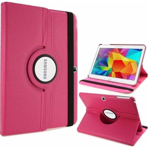 360 Degree Rotating PU Leather Flip Cover Case For Samsung Galaxy Tab 4 10.1 SM-T530 T531 T535 10.1inch Tablet Smart Stand Cover