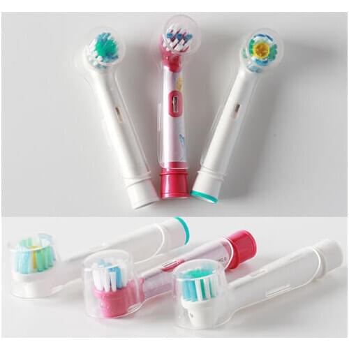 4pc Electric Toothbrush Clear Round Head Cover Anti Dust for Oral B Cover Case Cap Travel Protective Box Dust Clear Home Camping