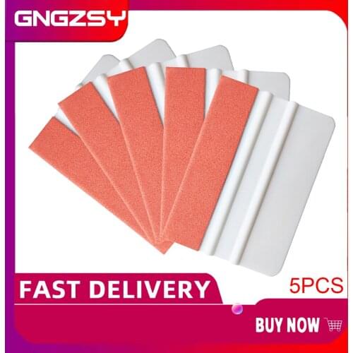 5PCS Professional Soft White Car Wrapping Tools Squeegee Car Vinyl Wrap Application Window Tint Film Install Tools 5A51