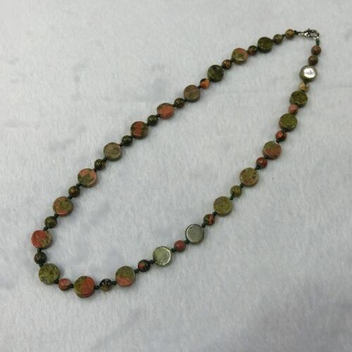 6pcs Natural Stone Quartz Unakite Sunstone Hand-woven Bohemia Choker Torque Energy Round Flat Beads Healing Necklace Collar Free