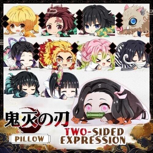 Anime Devils Blade Manga Peripheral Doll Pillow Demon Slayer Kimetsu No Yaiba Tanjirou Nezuko Cushion Pillow Stuffed Plush Toy