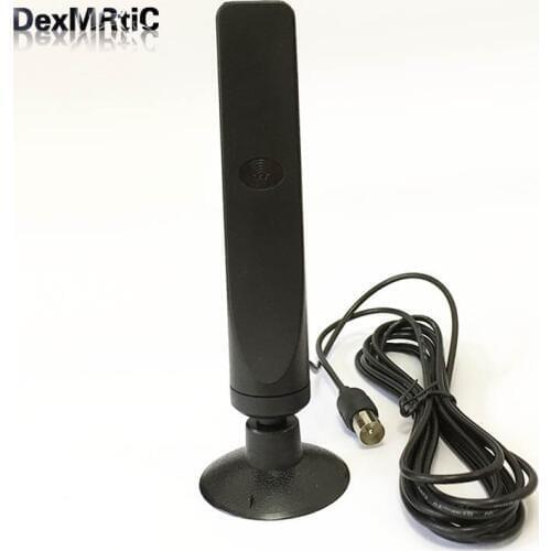 DVB-T antenna 16dbi high gain digital mobile TV aerial sucker base 3meters cable with IEC connector wholesale price