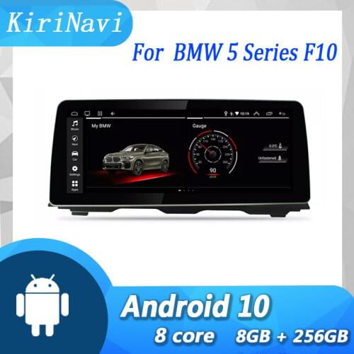 KiriNavi 12.3" Touch Screen Android 10.0 For BMW 5 Series F10 Car Radio Automotivo Head Unit Car Dvd Multimedia Player GPS 4G BT