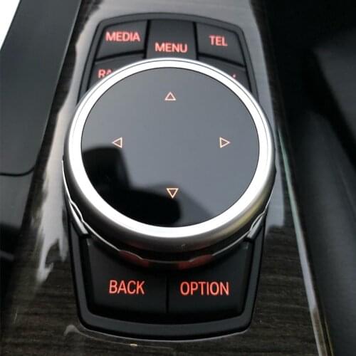 Car Multimedia Buttons Cover IDrive Stickers Decoration For BMW F20 F25 F30 F10 F07 E60 E90 E92 E70 E71 F02 E84 1 3 5 7 Series