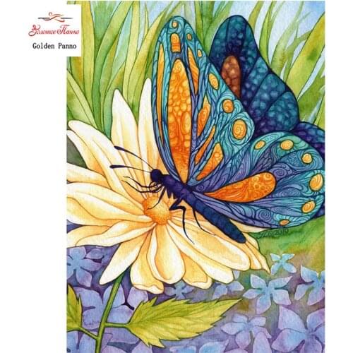 GOLDEN PANNO Diamond Painting Full Square 5D Diy Daimond Embroidery Diamant Mosaic Sale rhinestones pictures Butterfly 03