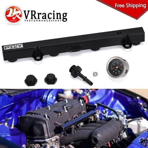 Aluminium K Series High Flow Injection Heavy Fuel Rail Kit For Honda K20 K24 RSX Civic Si ,Integra EP3 With Oil Gauge Free Ship