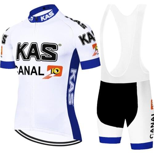 Kas Retro Completo Estivo Cycling Set Equipamento Jersey Wielren Kleding Heren Maillot Ciclismo Hombre Ropa Ciclismo Hombre