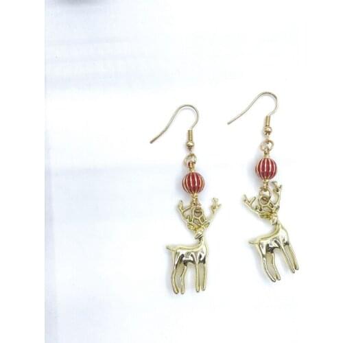 Korea Fashion New Alloy Pendant Earrings Jewelry Personality Lady Earrings Cute Christmas Deer Earrings Elk Earrings