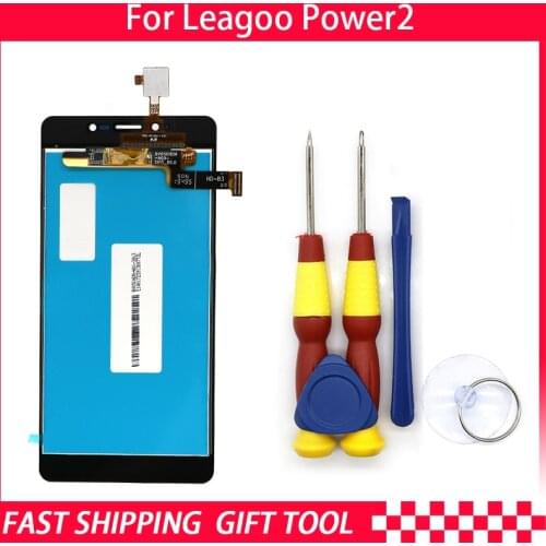 100% Original Leagoo Power 2 LCD Display + Touch Screen Assembly For Leagoo Power 2 Tools+3M Adhesive