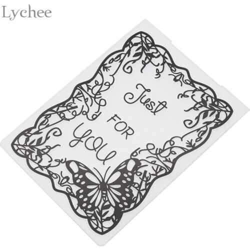 Lychee Just For You Plastic Embossing Folder For Scrapbook DIY Album Card Tool Plastic Template Stamp Card Making Decoration