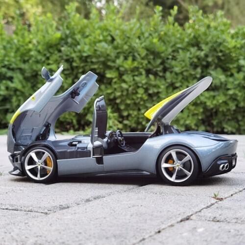 1/18 Bburago For Ferrari MONZA SP1 Diecast Metal Car Model Kids Toys Boys girls Gifts Collection Display Gray Metal,Plastic
