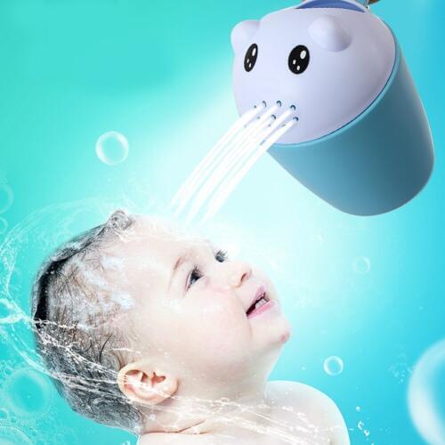 Cartoon Baby Bath Toy Bath Shampoo Cups Kids Children Washing Hair Bathing Shower Spoons Garden Watering Toys for Children Gifts