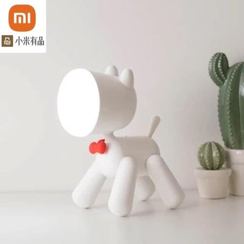 Xiaomi youpin cartoon night light childrens bedroom bedside lamp LED variety dog student reading lamp USB rechargeable