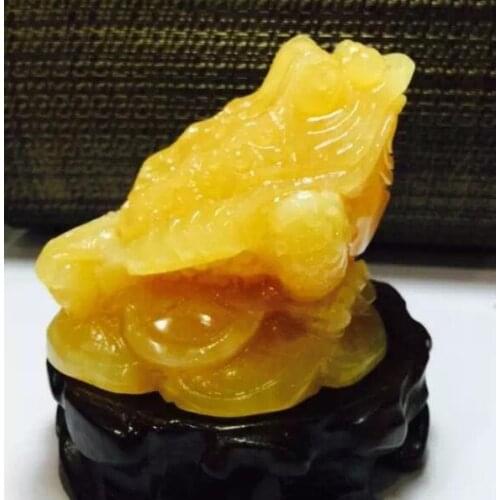 New Natural Crystal Brazil Topaz jade Gold Decoration Gifts Office Decoration Lucky Transfer