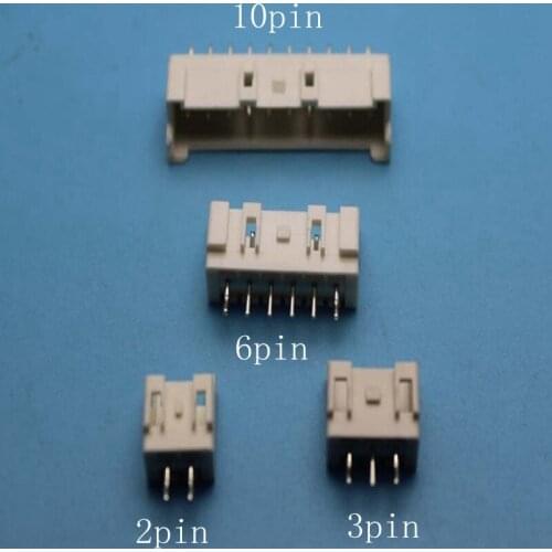 100pcs XA2.5mm spacing line to board connector socket straight curved pin