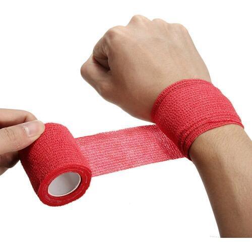 RORASA 5 Colors Disposable Self Adhesive Elastic Bandage For Handle With Tube Tightening Of Tattoo Accessories Knee Muscle Tape