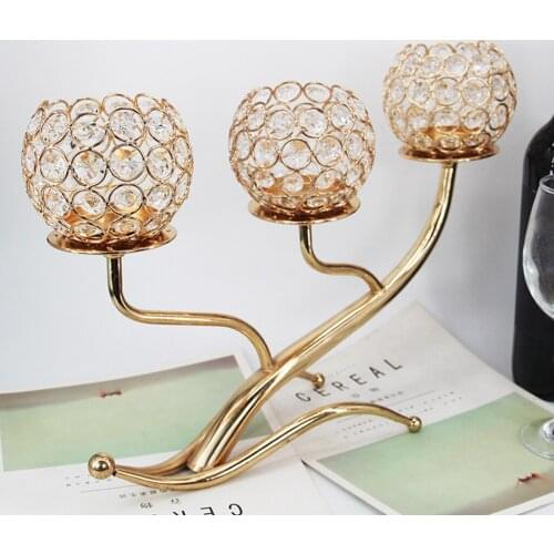 Candle Holder 3-Arm Candelabra Elegant Party Home Candelabrum Ornaments