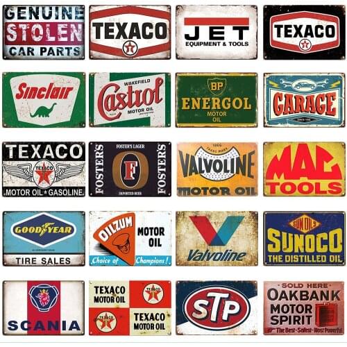 FULL SERVICE Vintage Garage Pin Up Tin Poster Metal Sign Home Bar Pub Wall Plaques