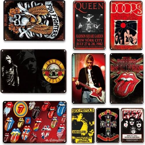 Vintage Pop Music Poster Metal Plates Sweet Home Wall Decorative Plaques Personalized Souvenir Gifts Bedroom Wall Decor Signs