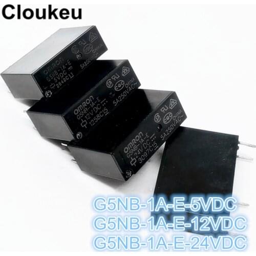 2Pcs Relay DIP4 G5NB-1A-E- 5VDC 12VDC 24VDC DC5V DC12V DC24V 5A