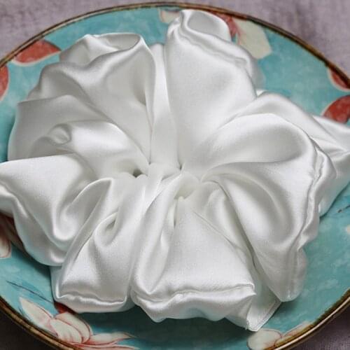 Oversized Scrunchies Big Rubber Hair Ties Plain Elastic Hair Bands Girs Ponytail Holder Silk Scrunchie Women Hair Accessories