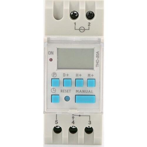 THC-30A(AHC-30A) 110V/220V/12V/24V 30A Din Rail Mounted LCD Programmable Timer Switch