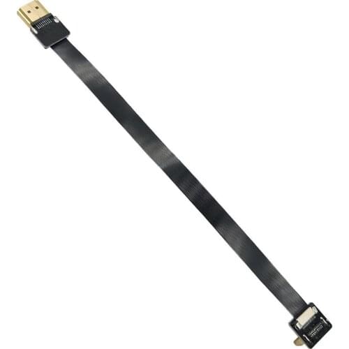 Slim FPV HDMI Type A Male to Down Angled 90 Degree HDMI Male Socket HDMI FPC A Male Flat Cable Electronics Accessories