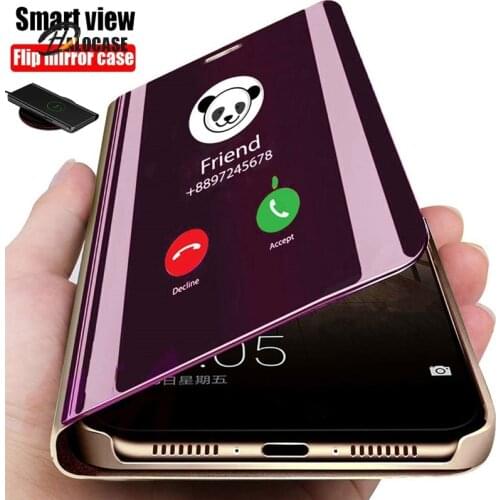 Smart Mirror Flip Case For Samsung Galaxy Note A50 A51 A70 A71 20 10 9 8 S10 S9 S8 S20 Plus A31 A40 A10 A20 A30 Cover Capa Coque