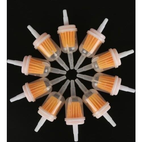Universal 10PCS Petrol Gas Inline Fuel Filter For Motorcycle Dirt Pit Bike Car Scooter For Kawasaki Kohler Briggs Stratton John