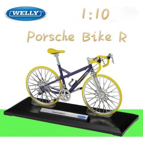 WELLY 1:10 Metal Classic Model Cycling Porsch/BMWAudi Road Bike Diecast Toy Road/Mountain Bike Alloy Bicycle Gifts Collection